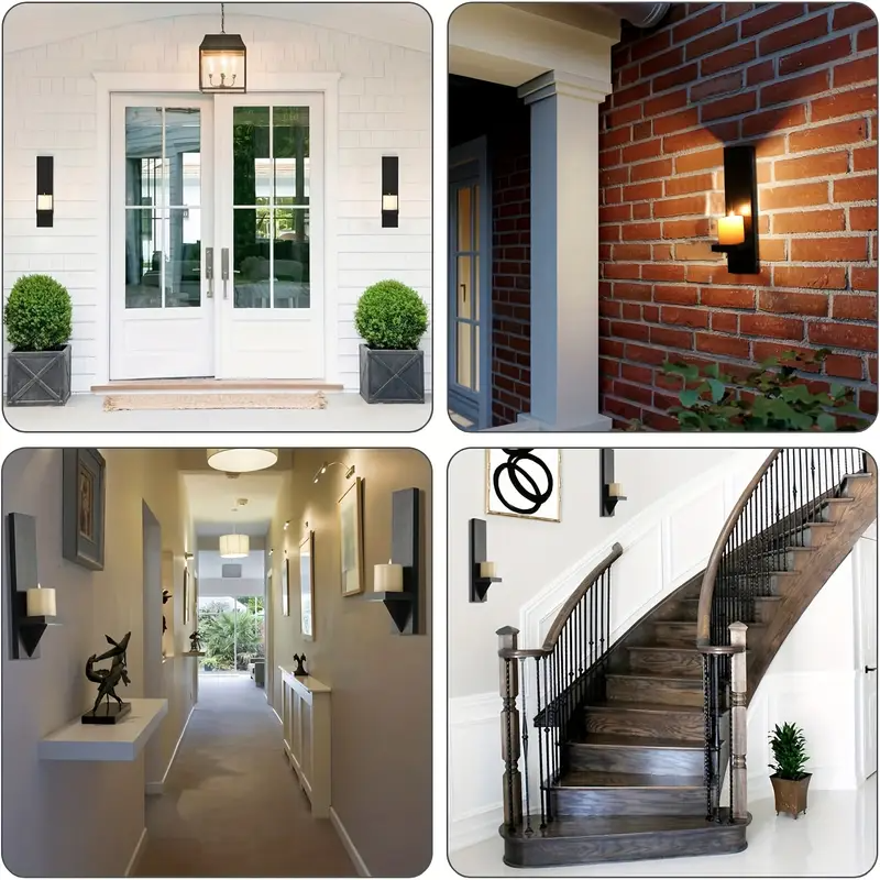 Appliques Murales Artisanales Rustiques – Finition Noire Élégante (Lot de 2) – Image 4