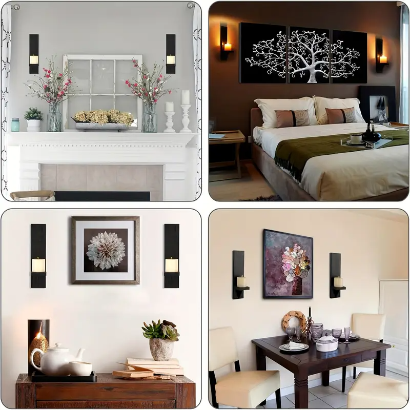 Appliques Murales Artisanales Rustiques – Finition Noire Élégante (Lot de 2) – Image 5